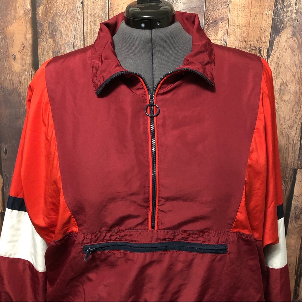 FOREVER 21 PLUS RED BOMBER WINDBREAKER JACKET LINED SIZE 3X LIGHTWEIGHT